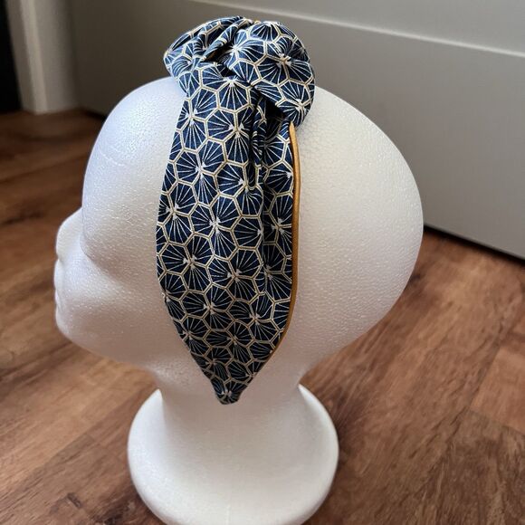 Cucitorino Geometric Floral Top Knot Headband Japanese Asian Inspired Fabric NEW - Picture 3 of 10